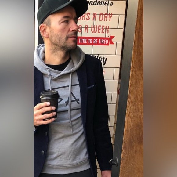 Rare* Greater than A Norwegian eco brand bamboo blend,black zip- up hoodie - Picture 10 of 16